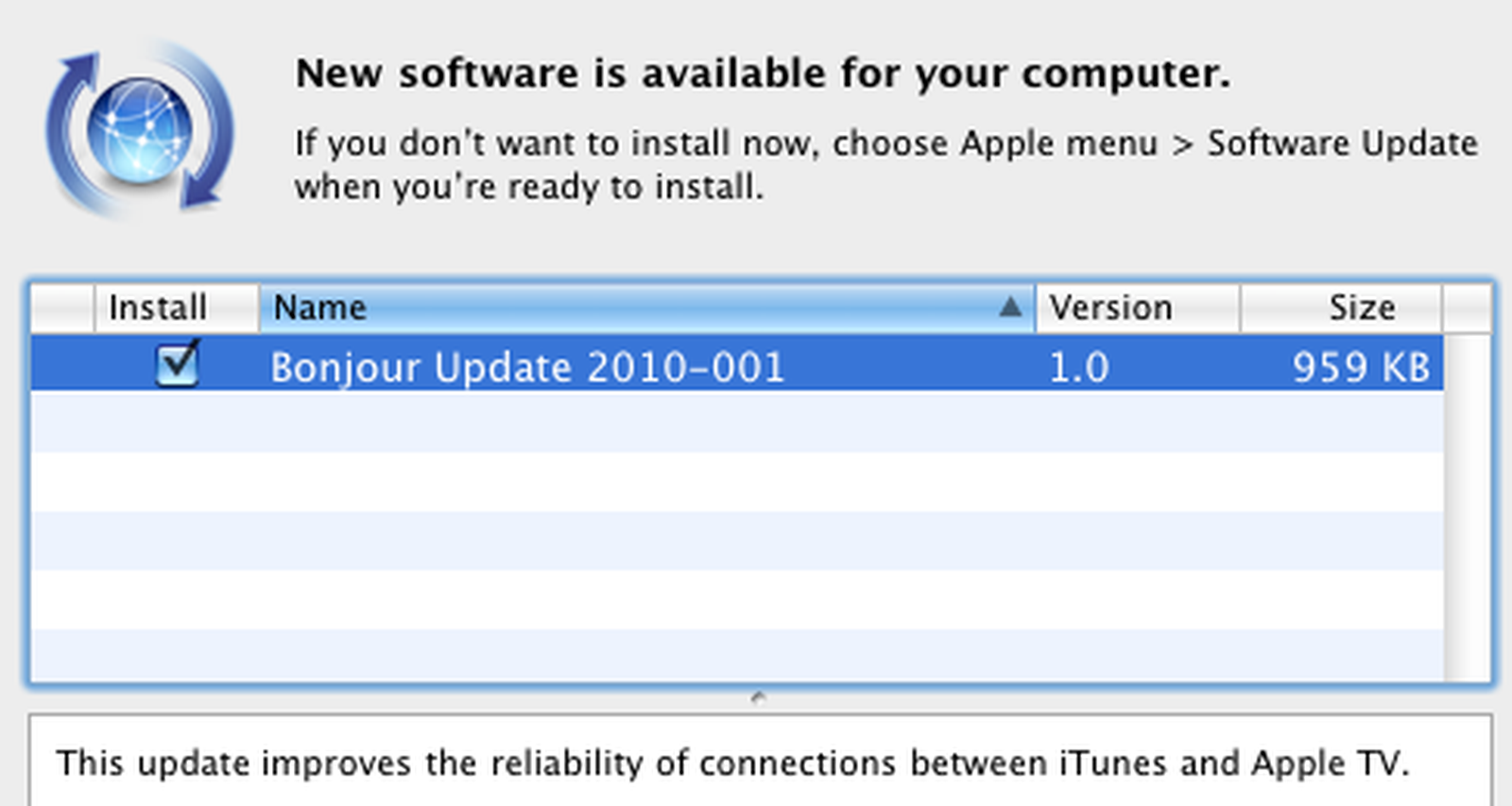 Apple Releases Bonjour Update 2010001 MacRumors