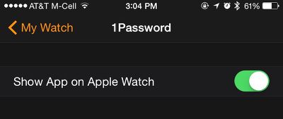 Show App on Apple Watch