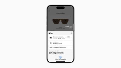 Apple Pay rewards and installments feature