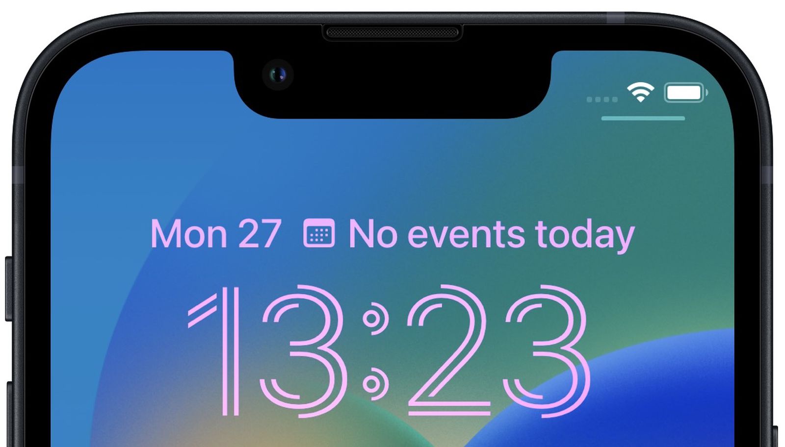 ios 16 font clock