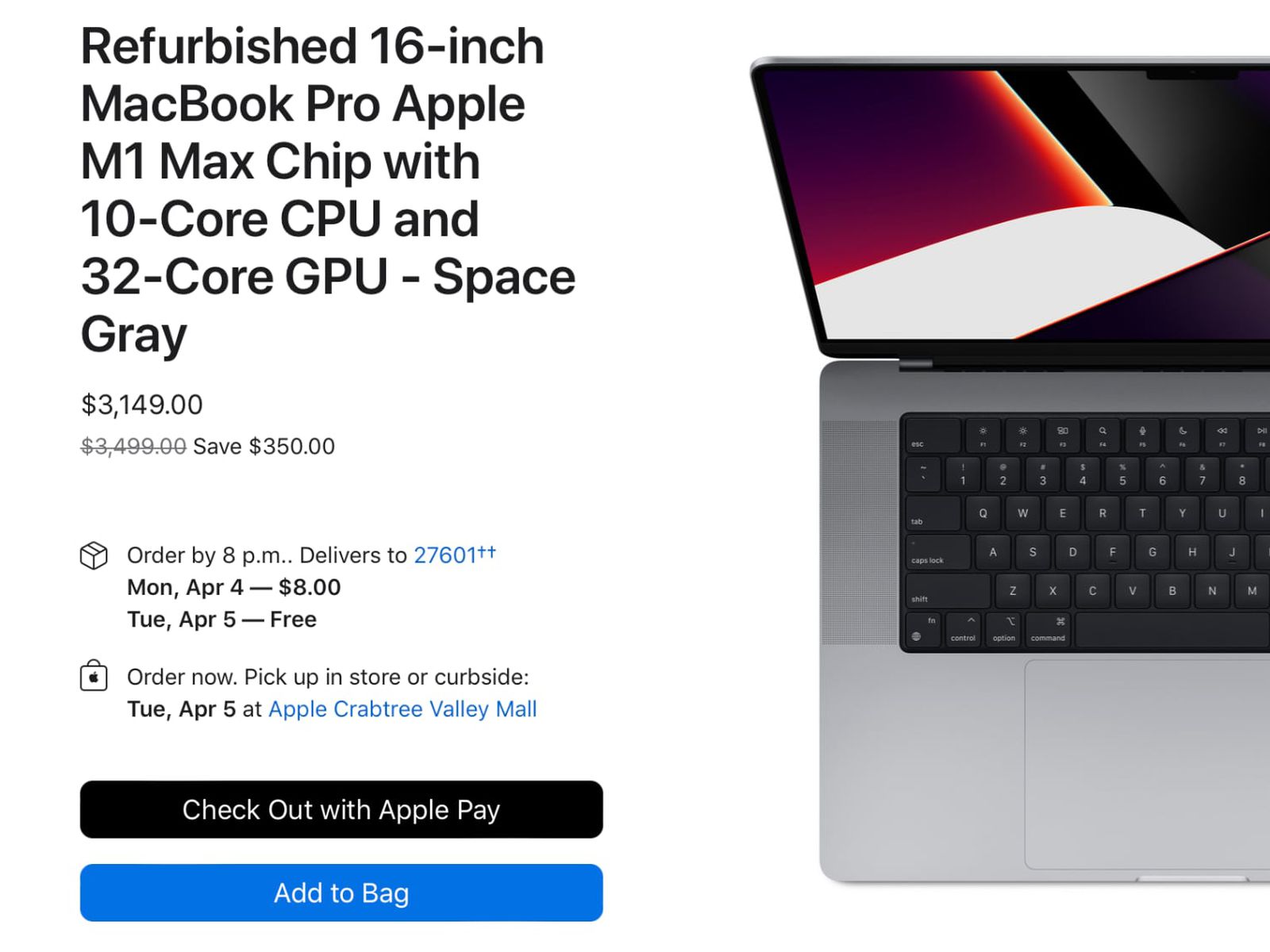 Apple Now Selling Refurbished M1 Pro and M1 Max MacBook Pro Models