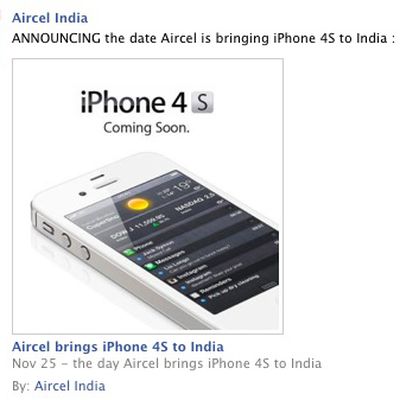 aircel india iphone 4s