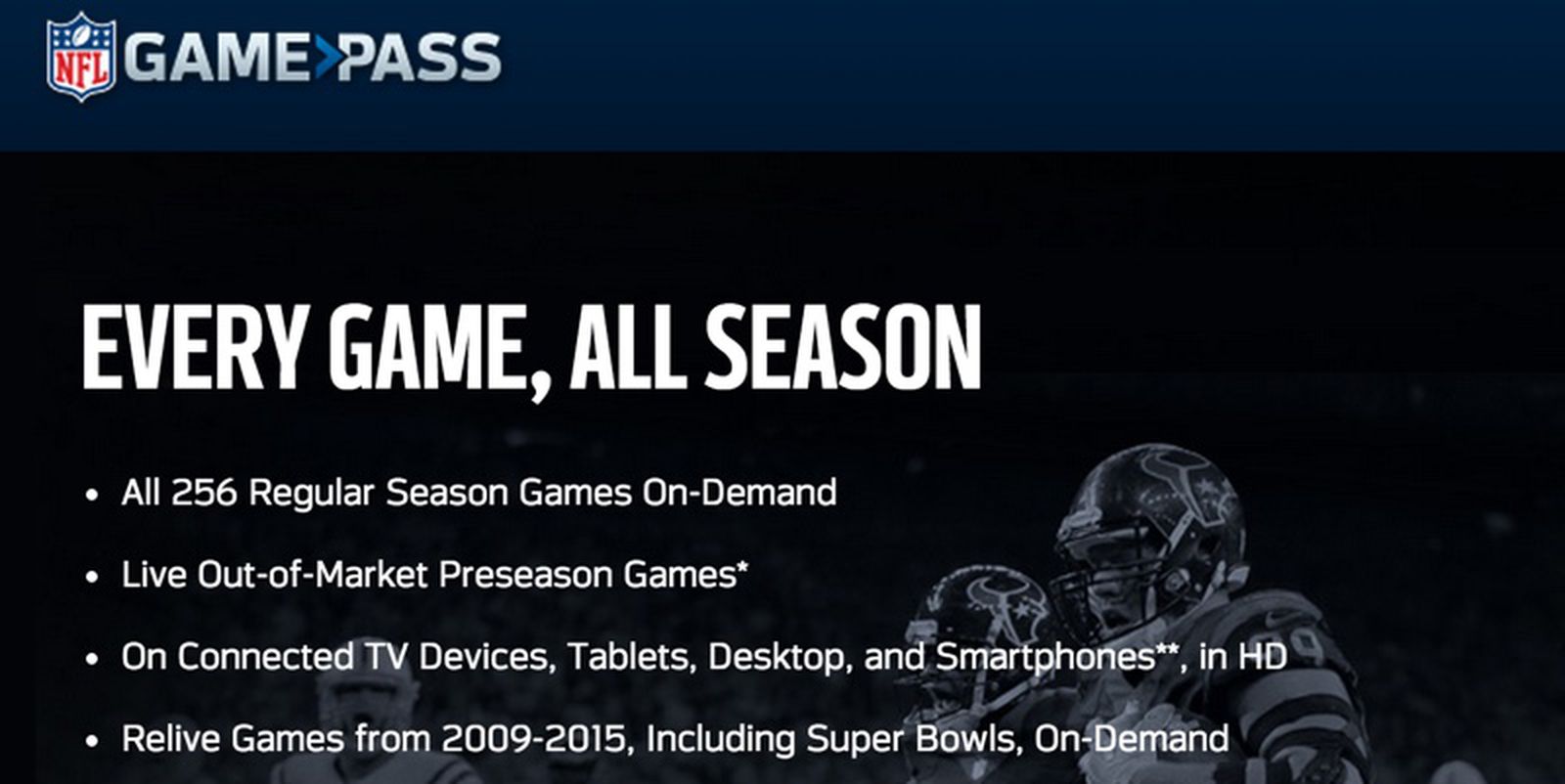 nfl game pass old games