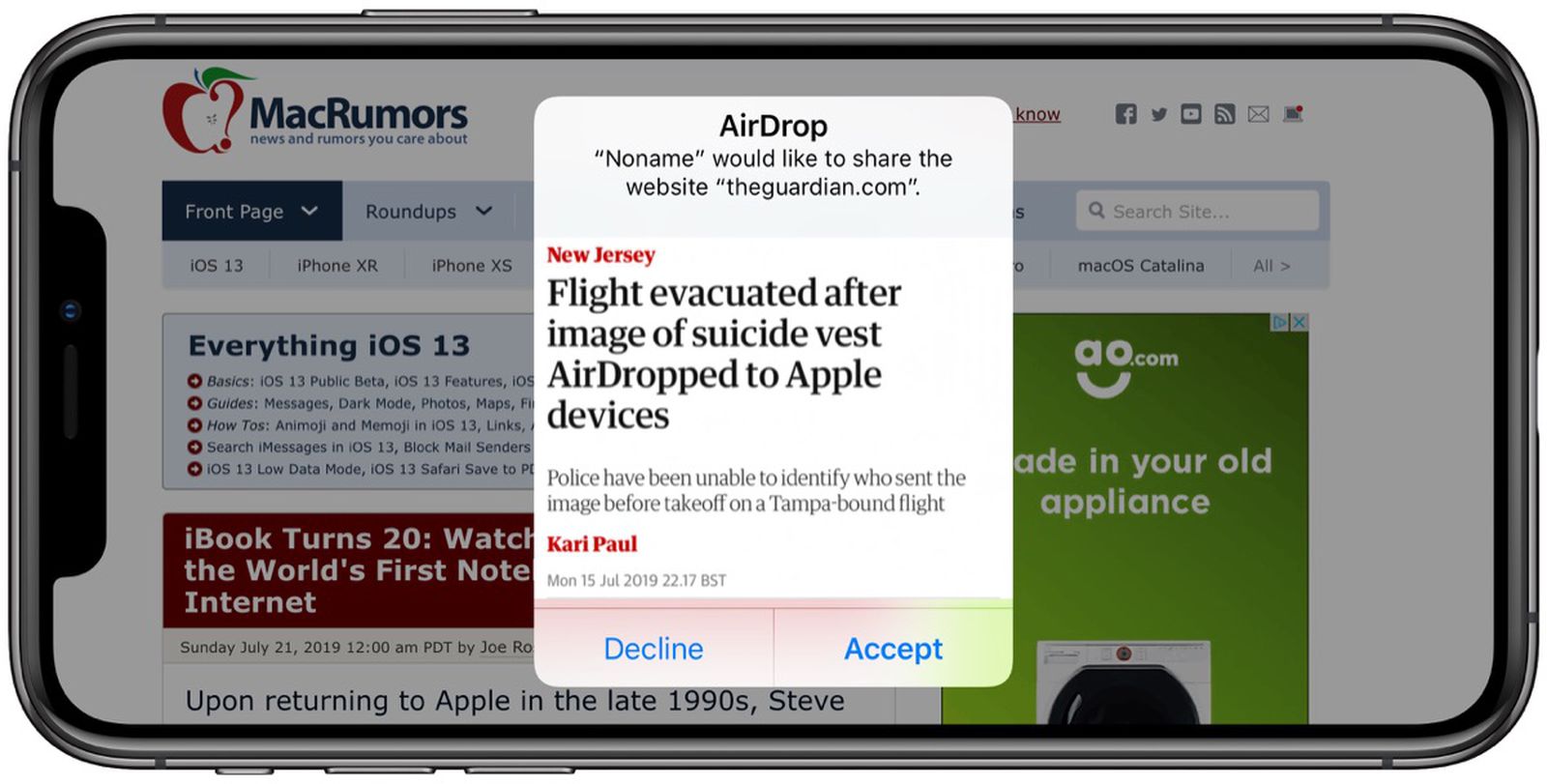 How To Prevent Unsolicited Airdrops To Your Apple Device Macrumors