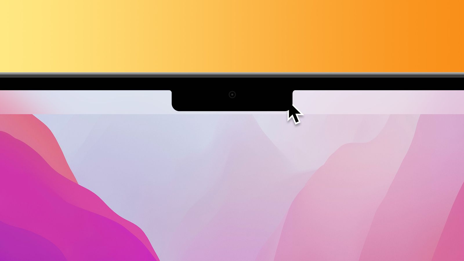 How the Mouse Pointer Deals with the Notch on the MacBook Pro - MacRumors