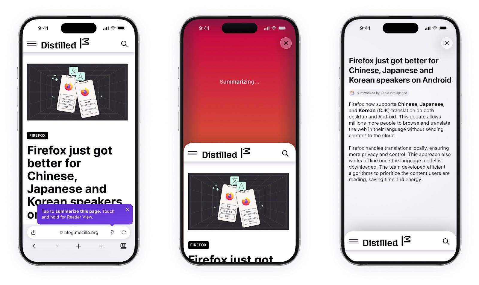 Firefox 'Shake to Summarize' Webpage Feature Uses Apple Intelligence