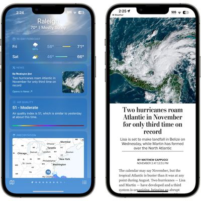 weather app news integration