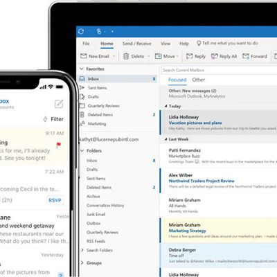 outlook iphone tablet