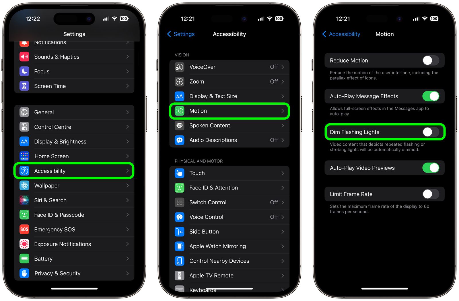 how to dim light on iphone 14