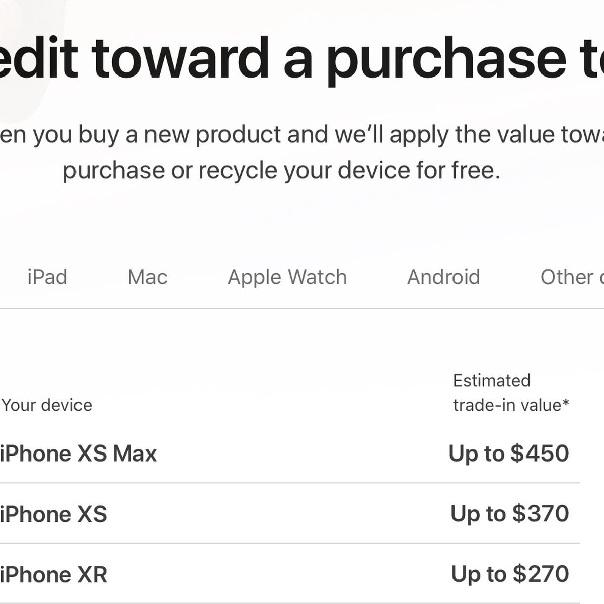 Iphone trade in for clearance apple watch