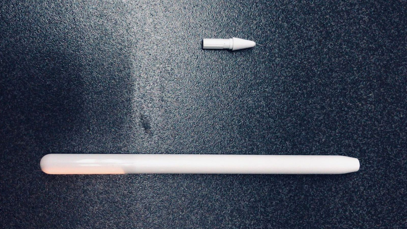 It looks like the new Apple pencil is leaking with a glossy finish and redesigned tip