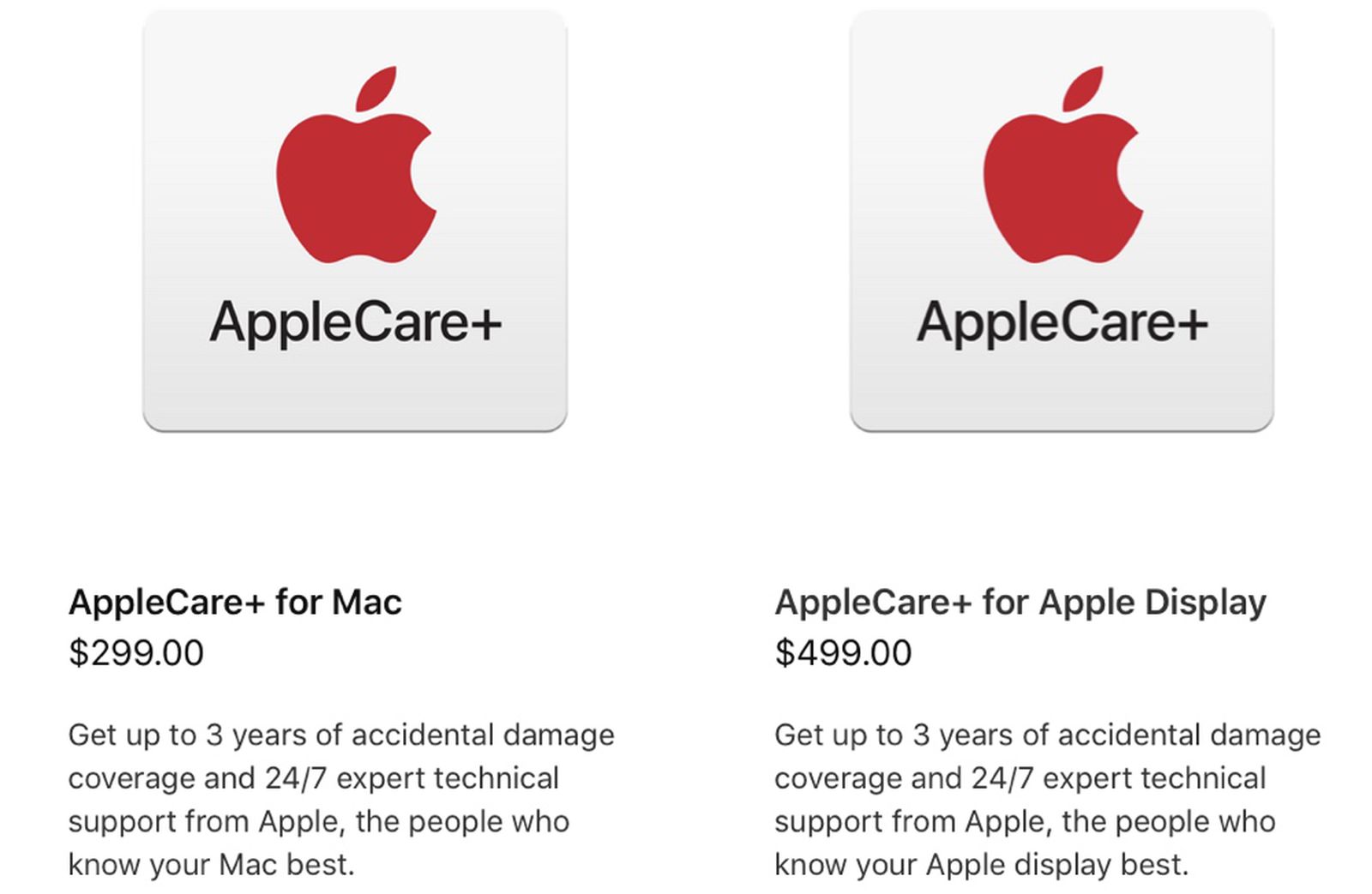 AppleCare+ for New Mac Pro Costs $299, AppleCare+ for Pro Display 