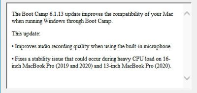 16 inch macbook pro 2020 boot camp 1