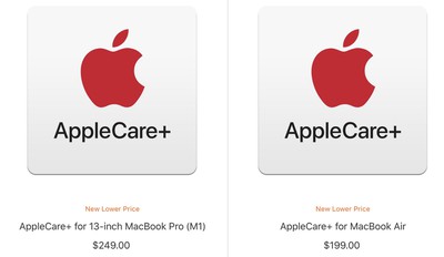 Apple Lowers Prices of AppleCare+ Plans for M1 MacBook Air and MacBook Pro