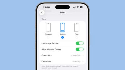 ios 26 safari options