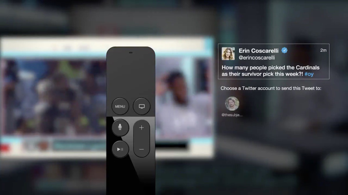 Twitter Updates Apple TV App With Handoff-Like Tweet Interactions