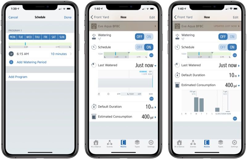 Eve aqua homekit automation