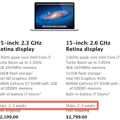 retina macbook pro 2 3 weeks
