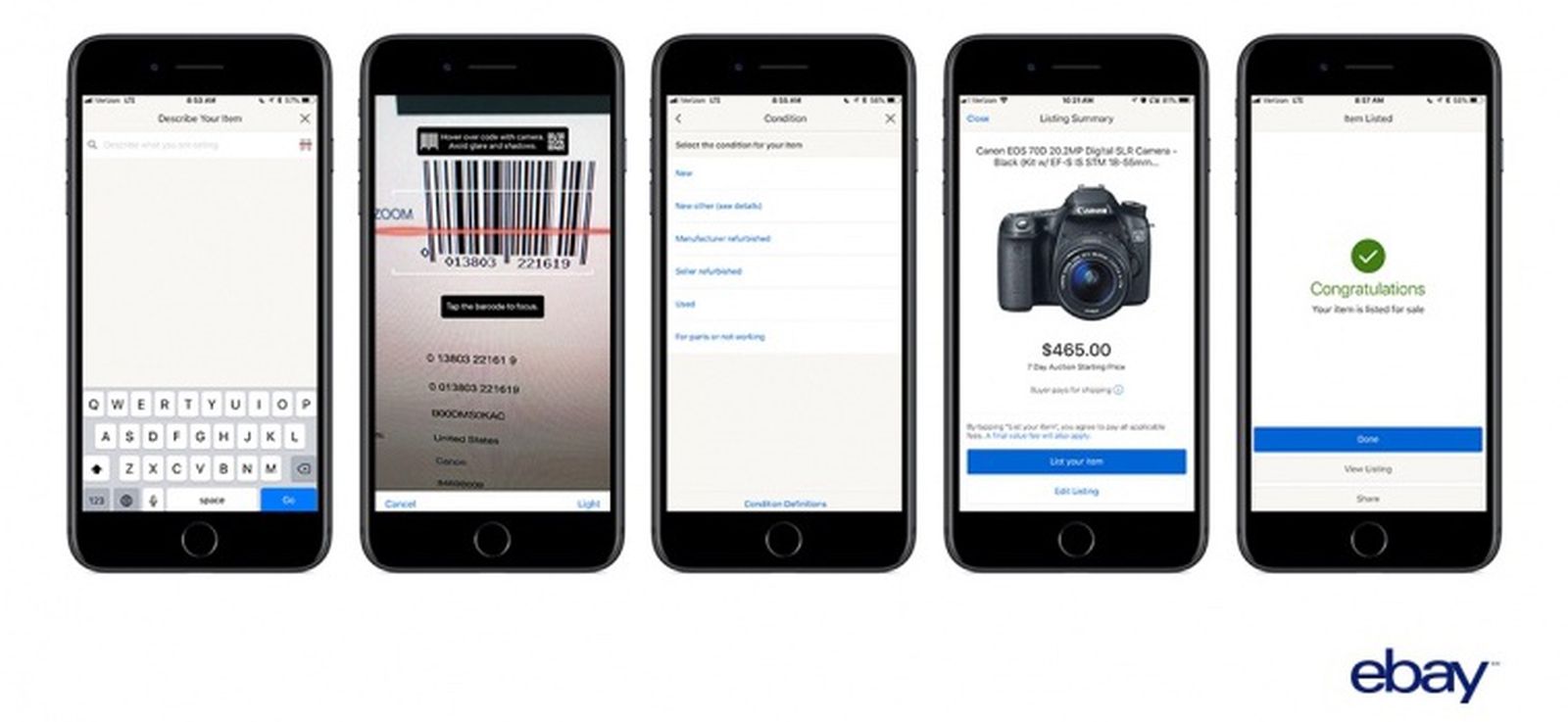 eBay for iOS Gains Barcode Scanning Feature That Can Complete Listing