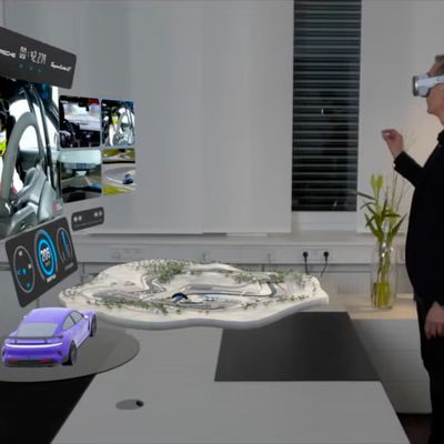 porsche taycan visionos track app