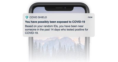 covid exposure example app