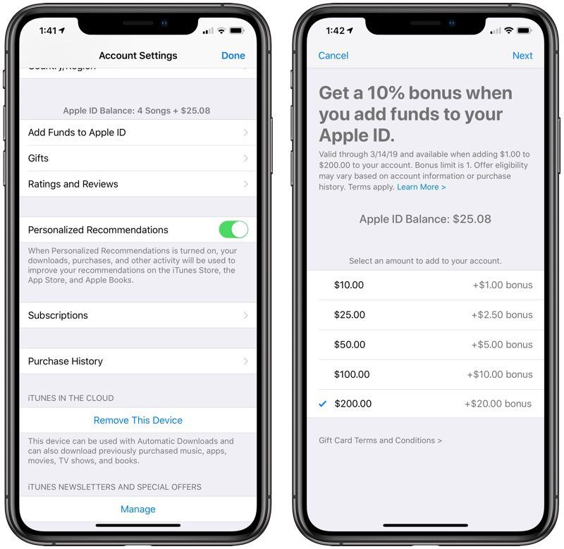 Apple Offering 10% Bonus When Adding Funds to Your Account for App ...