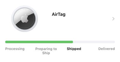 airtag shipped order