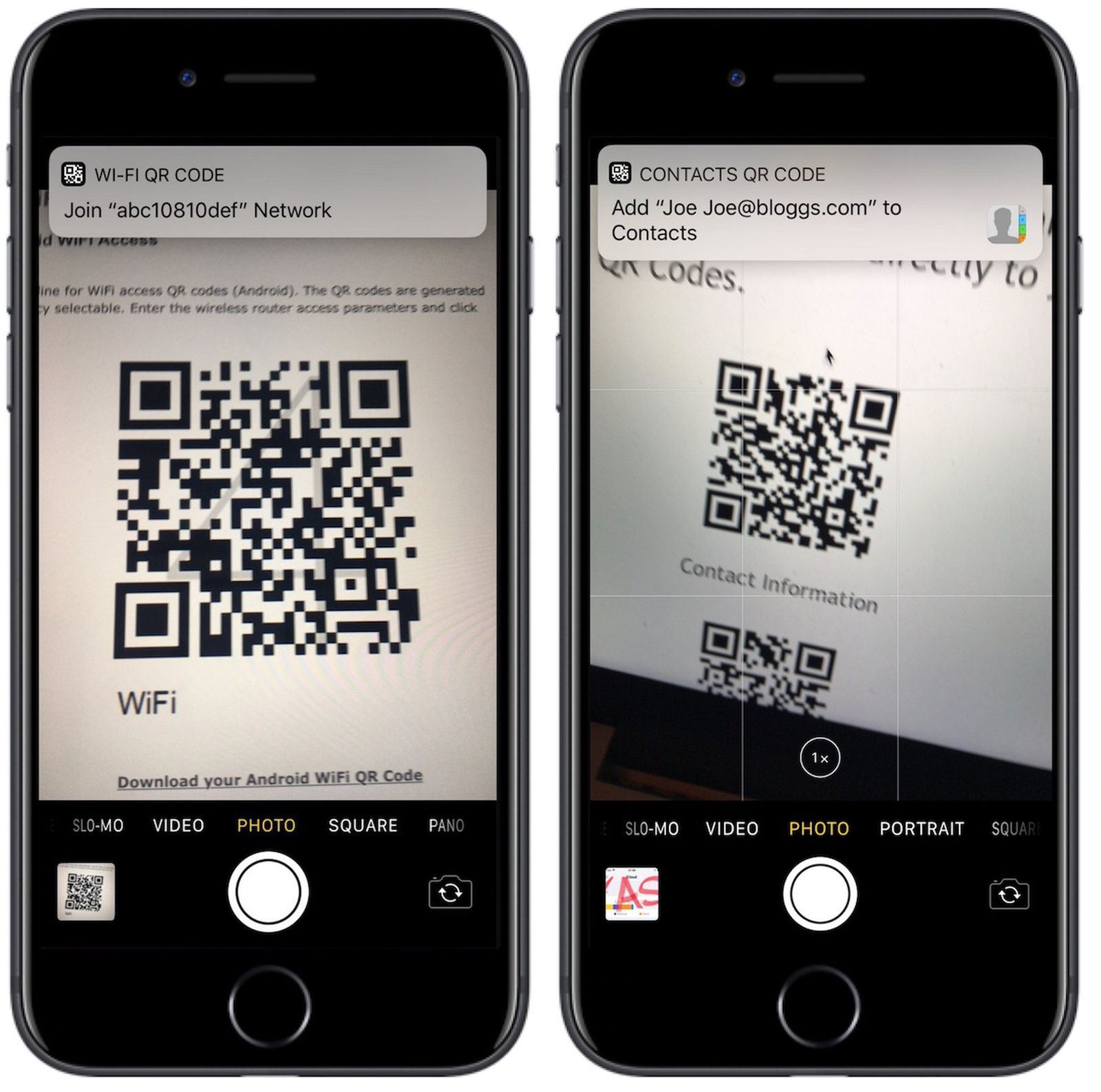 Scan QR Codes Directly in Camera App on iOS 11 -