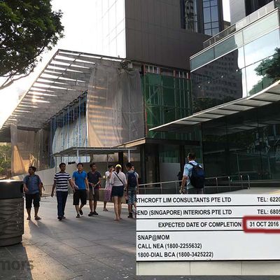 Singapore Apple Store construction July 2016