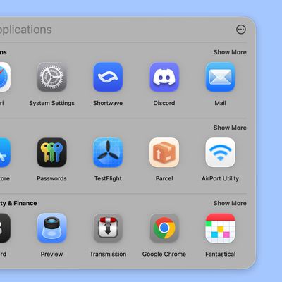 macos tahoe app list