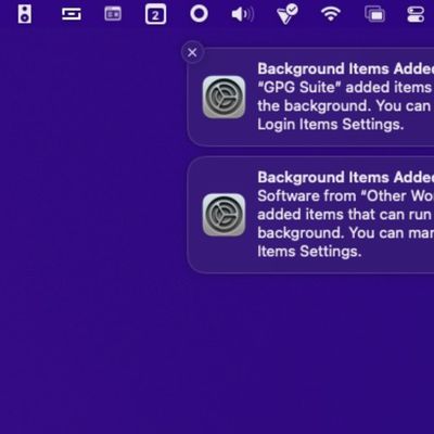 background items notifications