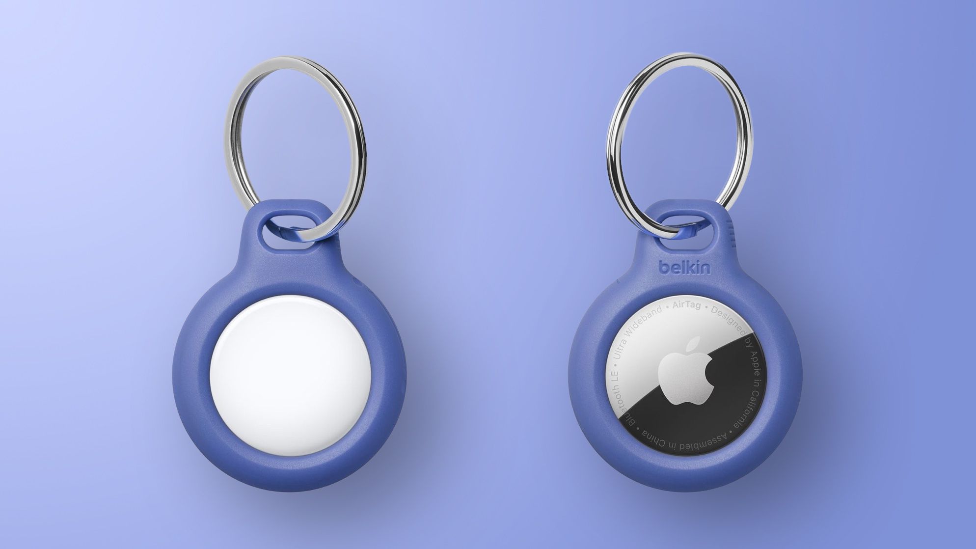 Belkin Custodia Portachiavi Per AirTag – Confezione Da 4, Design Twist-and-Lock Anti-Graffio