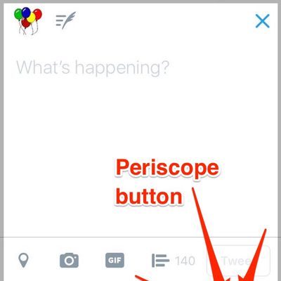 twitter go live button