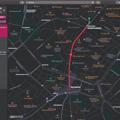 apple maps vienna transit austria
