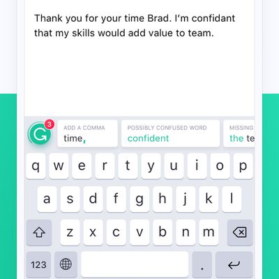 grammarly ios keyboard