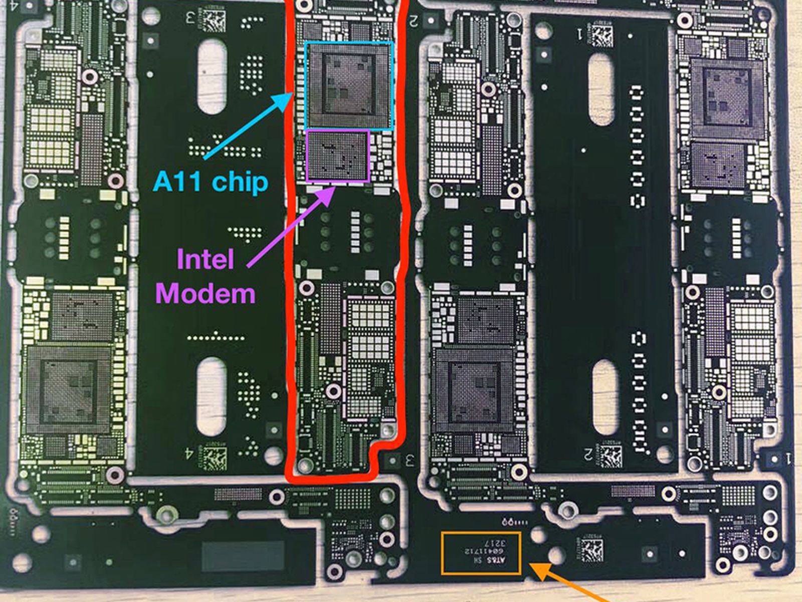 Iphone 7 Intel motherboard