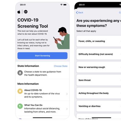 apple covid app screenshots