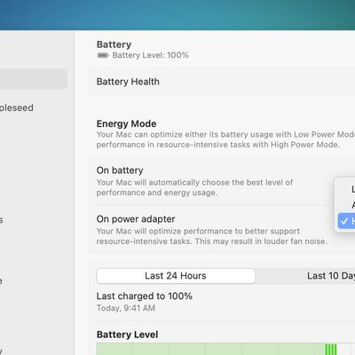 High Power Mode Feature 2