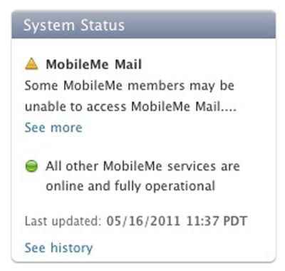 mobileme system status 051611
