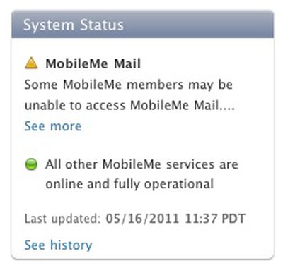 mobileme system status 051611