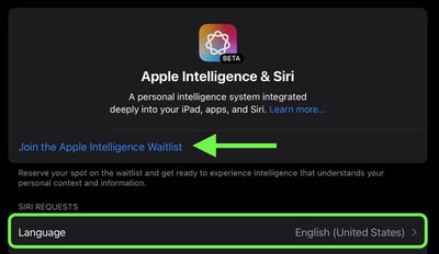 apple intelligence join waitlist