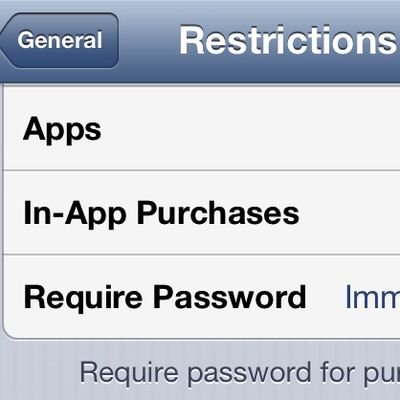 app purchase password restrictions