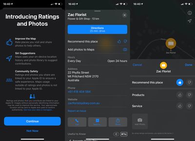 apple maps ratings system ios 14
