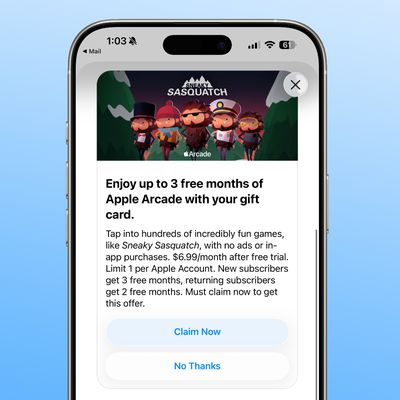 apple arcade gift card promo