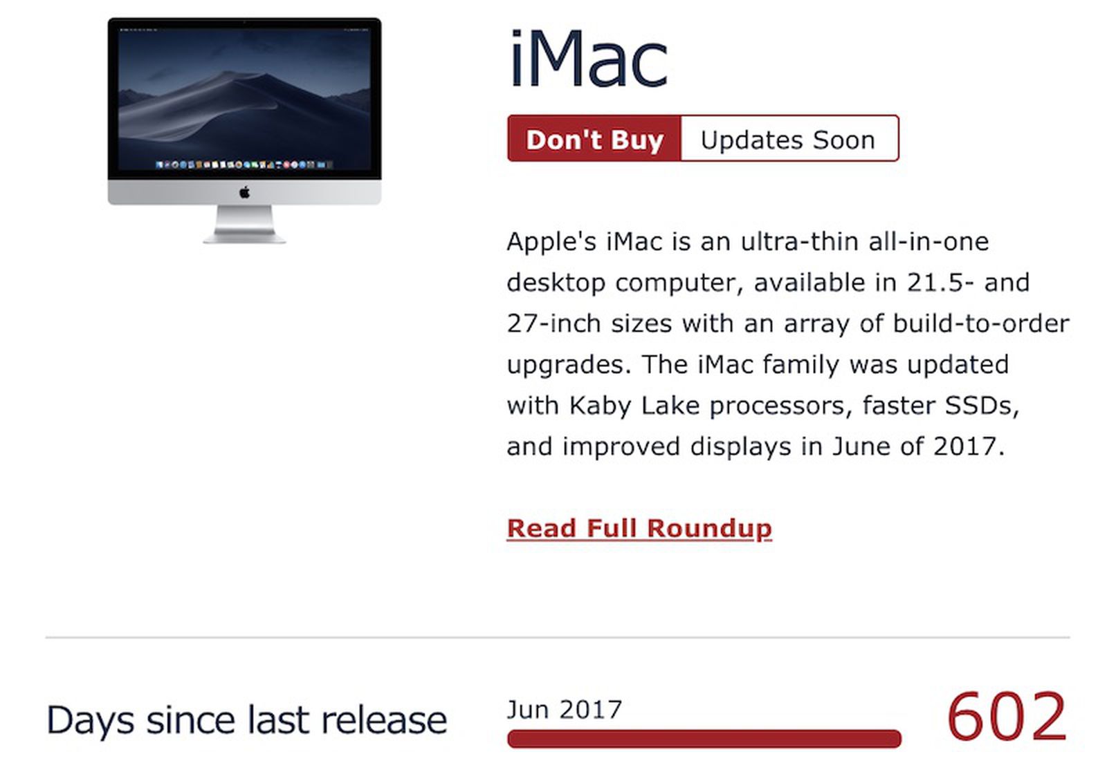 Imac Last Updated 602 Days Ago Longest Span Ever Between Updates Macrumors