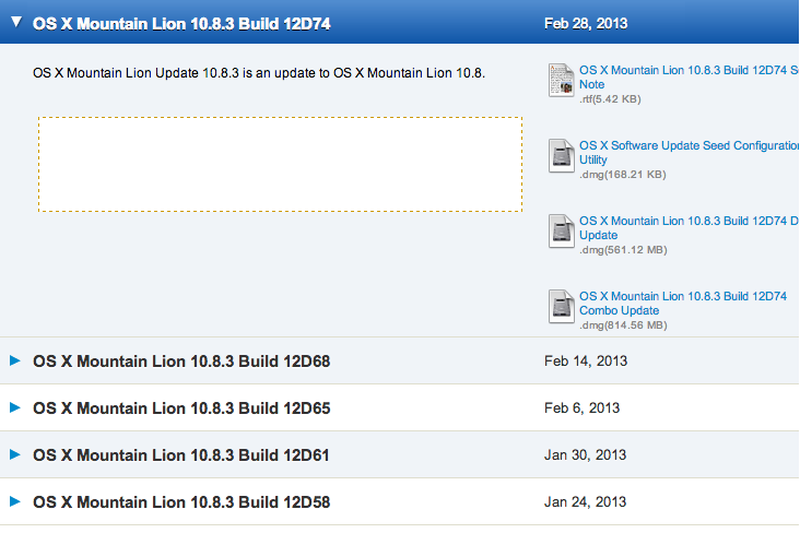 Apple Seeds Build 12D74 of OS X Beta 10.8.3 to Developers - MacRumors