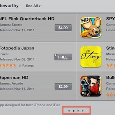 ipad app store swipe