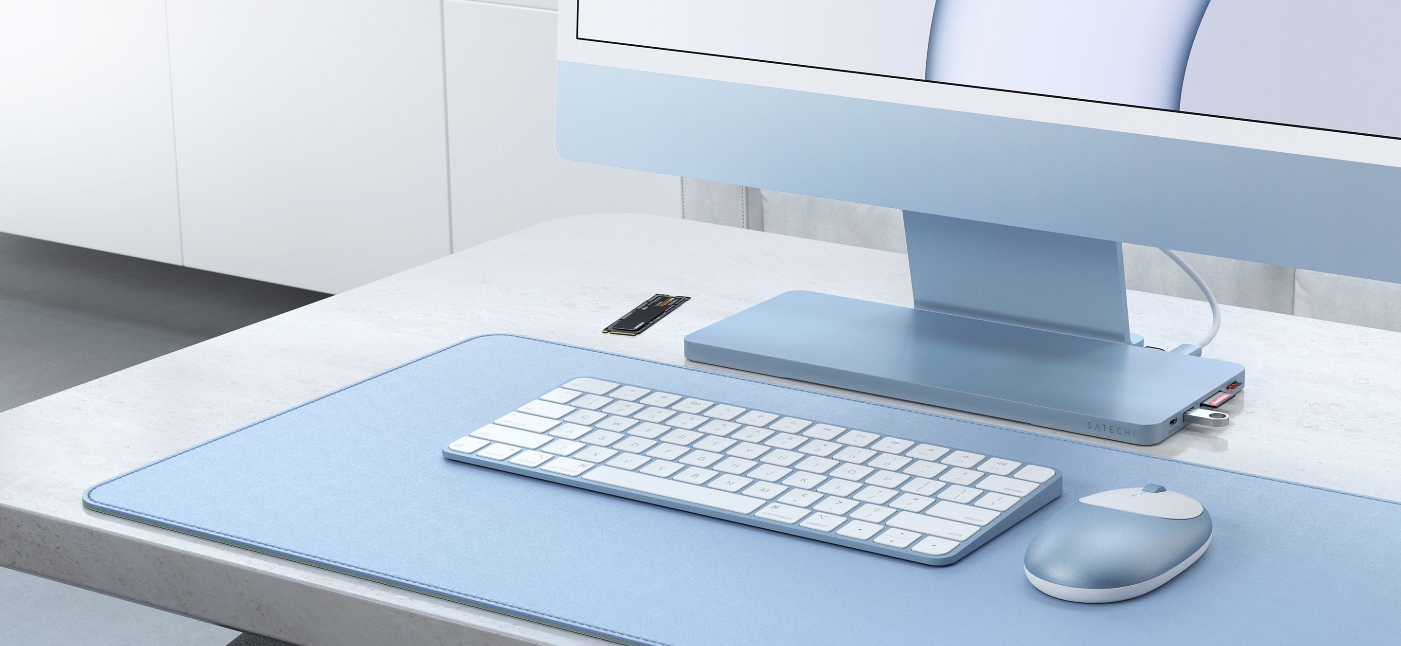 Satechi apresenta novo USB-C Narrow Dock para iMac de 24 polegadas com gabinete para SSD externo