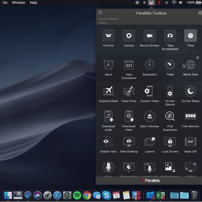 parallels toolbox mojave