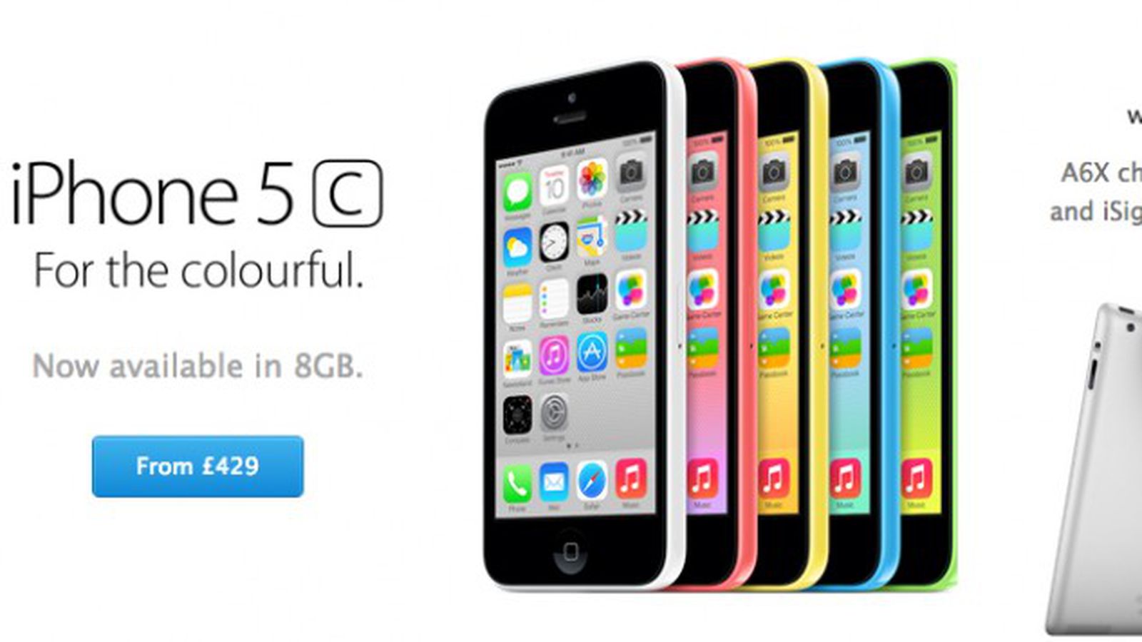 Apple Launches iPhone 5c, Relaunches 16 GB iPad 4 - MacRumors